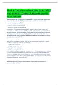 Block 4 Critical Care FinalEXAM QUESTIONS AND VERIFIED CORRECT ANSWERS LATEST NEW