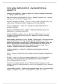 C233 WGU EMPLOYMENT LAW QUESTIONS & ANSWERS