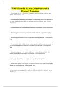 WKF Kumite Exam Questions with Correct Answers