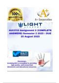 AUI3703 Assignment 2 &lpar;COMPLETE ANSWERS&rpar; Semester 2 2025 &ndash; DUE 25 August 2025&semi;100&percnt; trusted &comma;comprehensive and complete reliable solution with clear explanation