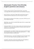 Wastewater Practice Test &lpar;Florida&rpar; English questions and answers