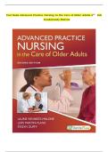 TEST BANK For Advanced Practice Nursing in the Care of Older Adults&comma; 2nd Edition by Laurie Kennedy-Malone&comma; Verified Chapters 1 - 19&comma; Complete Newest Version