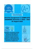 AUI3703 Assignment 2 &lpar;COMPLETE ANSWERS&rpar; Semester 2 2025 &ndash; DUE 25 August 2025&semi;100&percnt; trusted &comma;comprehensive and complete reliable solution with clear explanation