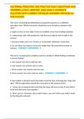 MATERNAL&sol;PEDIATRIC HESI PRACTICE EXAM QUESTIONS AND ANSWERS LATEST UPDATED  2025&sol;2026 A COMPLETE SOLUTION WITH CORRECT DETAILED ANSWERS UPDATED A&plus; FOR SUCCESS