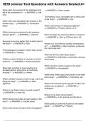HESI science Test Questions with Answers Graded A&plus;