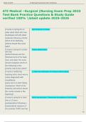 ATI Medical &ndash;Surgical &lpar;Nursing Exam Prep 2023  Test Bank Practice Questions & Study Guide  verified 100&percnt; latest update 2025-2026 