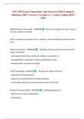 NSG 501 Exam 4 Questions And Answers With Complete Solutions 100&percnt; Correct &vert; Graded A&plus; &vert; Latest Update 2025-2026