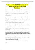 Cupid Admin CAR400 Actual Exam Study Guide with Complete Solutions