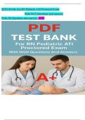 TEST BANK For 2025&sol;26 PN Pediatric ATI Proctored Exam  With NGN Questions And 100&percnt; Correct  Answers 