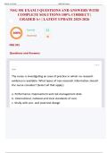 NSG 501 EXAM 3 QUESTIONS AND ANSWERS WITH COMPLETE SOLUTIONS 100&percnt; CORRECT &vert; GRADED A&plus; &vert; LATEST UPDATE 2025-2026