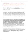 WGU C232 Human Resources Management Exam 150 Questions with Verified Answers&comma;100&percnt;CORRECT