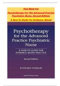 Test Bank For Psychotherapy For The Advanced Practice Psychiatric Nurse&comma; Second Edition&colon; A How-To Guide For Evidence- Based 