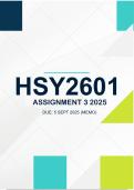 HSY2601 Assignment 3 2025 - Due 5 September 2025
