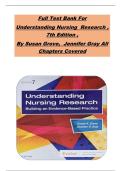 Full Test Bank For Understanding Nursing  Research &comma; 7th Edition &comma; By Susan Grove&comma;  Jennifer Gray All Chapters Covered 
