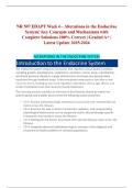 NR 507 EDAPT Week 6 - Alterations in the Endocrine System&colon; Key Concepts and Mechanisms with Complete Solutions 100&percnt; Correct &vert; Graded A&plus; &vert; Latest Update 2025-2026