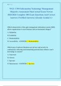 WGU C954 Information Technology Management  Objective Assessment Final Actual Exam Newest  2025&sol;2026 Complete 100 Exam Questions And Correct  Answers &lpar;Verified Answers&rpar; &vert;Already Graded A&plus; 