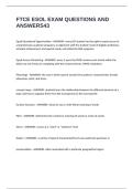 FTCE ESOL EXAM QUESTIONS AND ANSWERS