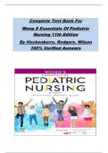 Complete Test Bank For Wong S Essentials Of Pediatric Nursing 11th Edition By Hockenberry&comma; Rodgers&comma; Wilson 100&percnt; Verified Asnwers