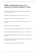 WNRS - Dating Expansion & XXX questions & answers graded A&plus; rated
