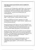 NUR 460 LESSON QUESTIONS WITH COMPLETE SOLUTIONS