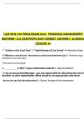 LSUS MHA 706 FINAL EXAM 2025 &vert; FINANCIAL MANAGEMENT MIDTERM &vert; ALL QUESTIONS AND CORRECT ANSWERS &vert; ALREADY GRADED A&plus;