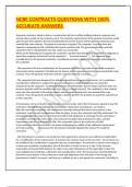 NCBE CONTRACTS QUESTIONS WITH 100&percnt; ACCURATE ANSWERS 