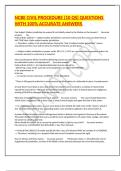 NCBE CIVIL PROCEDURE &lpar;10 QS&rpar; QUESTIONS WITH 100&percnt; ACCURATE ANSWERS 