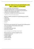 BUS 1101 MOCK EXAM QUESTIONS AND 100&percnt; CORECT ANSWERS&excl;&excl;