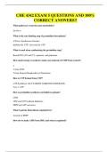 CHE 4342 EXAM 5 QUESTIONS AND 100&percnt; CORRECT ANSWERS