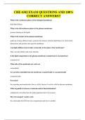 CHE 4342 EXAM QUESTIONS AND 100&percnt; CORRECT ANSWERS