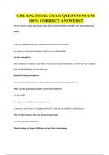 CHE 4342 FINAL EXAM QUESTIONS AND 100&percnt; CORRECT ANSWERS
