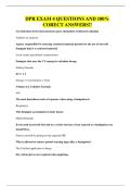 DPR EXAM 4 QUESTIONS AND 100&percnt; CORECT ANSWERS