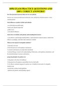 DPR EXAM PRACTICE QUESTIONS AND 100&percnt; CORECT ANSWERS