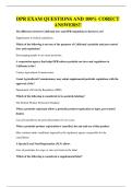 DPR EXAM QUESTIONS AND 100&percnt; CORECT ANSWERS