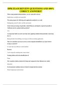 DPR EXAM REVIEW QUESTIONS AND 100&percnt; CORECT ANSWERS