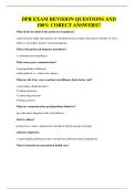 DPR EXAM REVISION QUESTIONS AND 100&percnt; CORECT ANSWERS