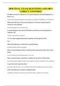 DPR FINAL EXAM QUESTIONS AND 100&percnt; CORECT ANSWERS