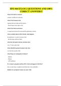 HNI 464 EXAM 2 QUESTIONS AND 100&percnt; CORECT ANSWERS