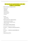 HNI 464 EXAM 4 QUESTIONS AND 100&percnt; CORECT ANSWERS