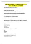 HNI 464 EXAM STUDY QUESTIONS AND 100&percnt; CORECT ANSWERS