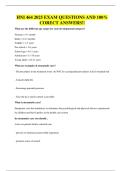HNI 464  EXAMS BUNDLE&comma; ALL WITH  QUESTIONS AND 100&percnt; CORRECT ANSWERS