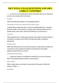 MGT FINAL EXAM QUESTIONS AND 100&percnt; CORECT ANSWERS