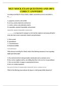 MGT MOCK EXAM QUESTIONS AND 100&percnt; CORECT ANSWERS
