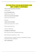 PAT 201 EXAMS BUNDLE&comma; ALL WITH  QUESTIONS AND 100&percnt; CORRECT ANSWERS