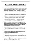WGU D441 PHARMACOLOGY QUESTIONS AND ANSWERS 2025