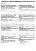 Chamberlain University NR 442 Exam 2 Test Questions with Answers