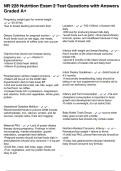 NR 228 Nutrition Exam 2 Test Questions with Answers Graded A