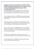 Michigan Property & Casualty Exam &lpar;2025&rpar; ACTUAL EXAM comprehensive questions and verified accurate solution &lpar;Detailed & Elaborated&rpar; &vert;get it 100&percnt; accurate&excl;&excl; 2025 TEST&excl;&excl;