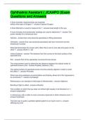 Ophthalmic Assistant &lpar; JCAHPO &rpar;Exam Questions and Answers