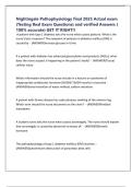 Nightingale Pathophysiology final 2025 Actual exam &lpar;Testing Real Exam Questions&rpar; and verified Answers &lpar; 100&percnt; accurate&rpar; GET IT RIGHT&excl;&excl;